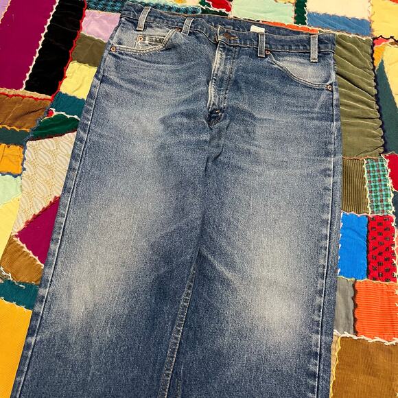 Vintage 1996 Levi’s 505 Nicely Faded Orange Tab Jeans 36Wx29L - Picture 3 of 8